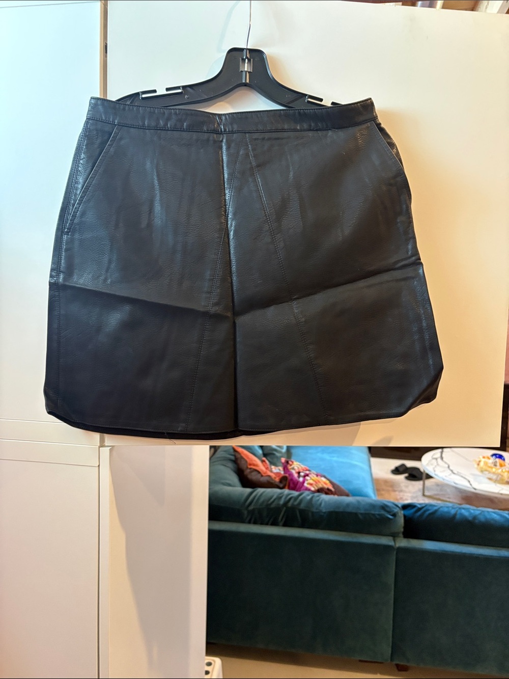 Zara Black Faux Leather Mini Skirt